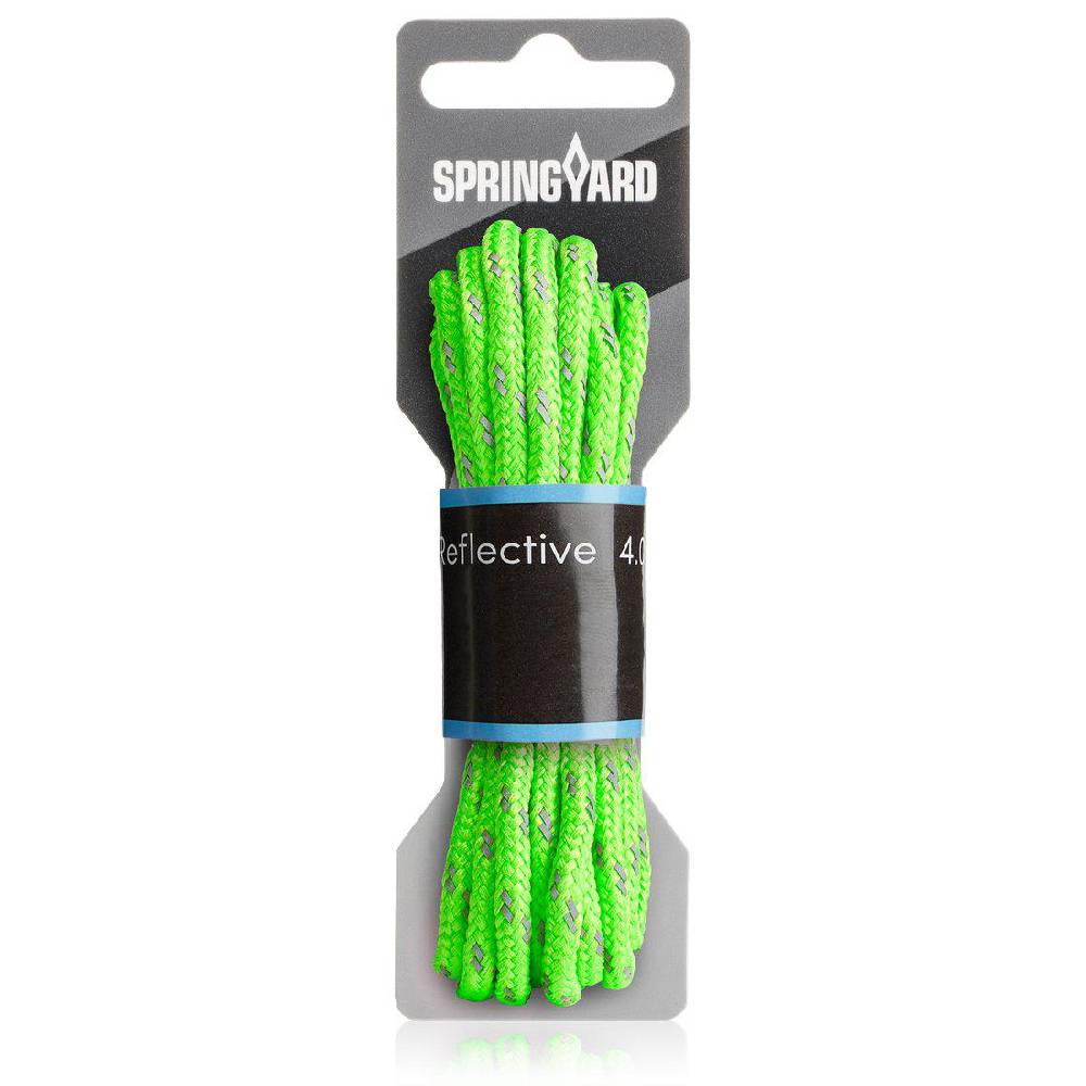 Springyard Snørebånd Reflective Neon Green
