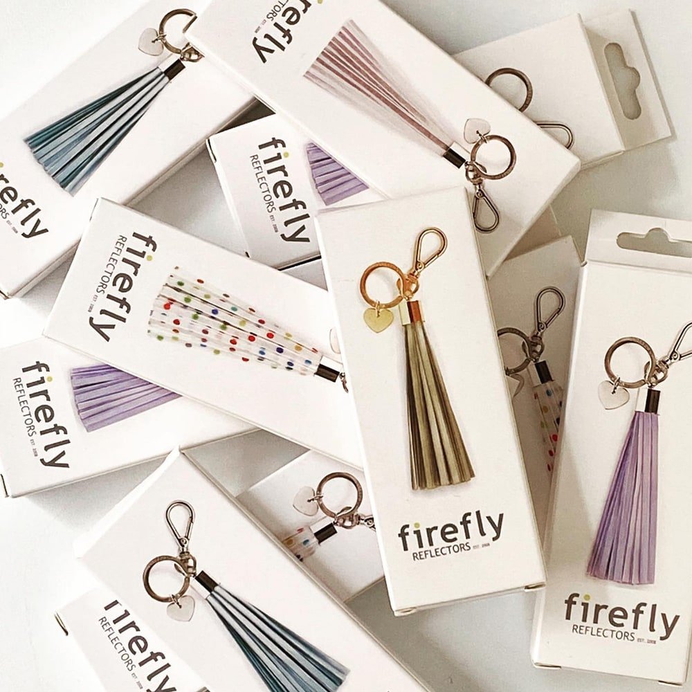 Firefly Refleks Soft Tassel Reflector Leopard Print Lilac