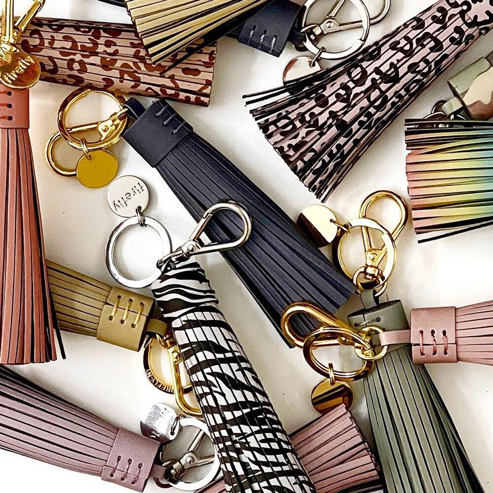 Firefly Refleks Soft Tassel Reflector Dark Denim Gold