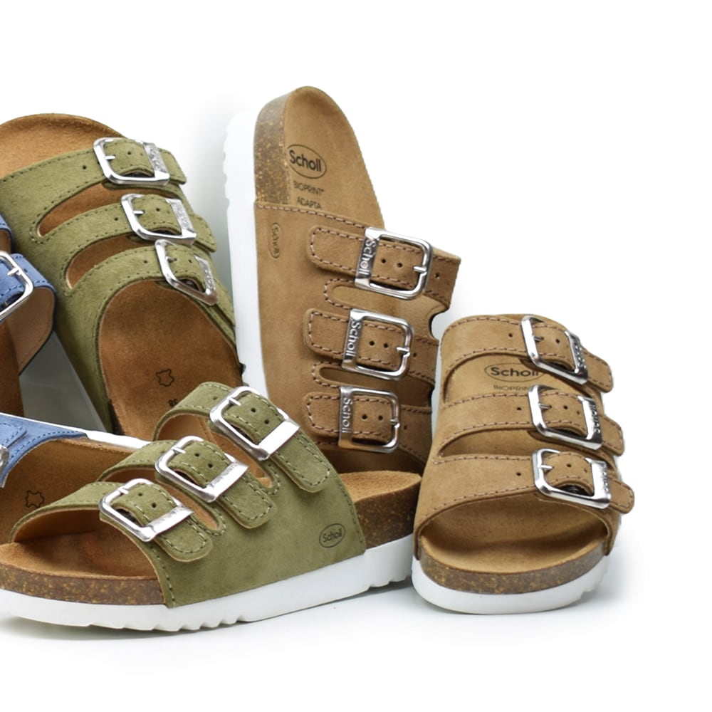 Scholl Sandal Dame Rio Ruskind Lysebrun