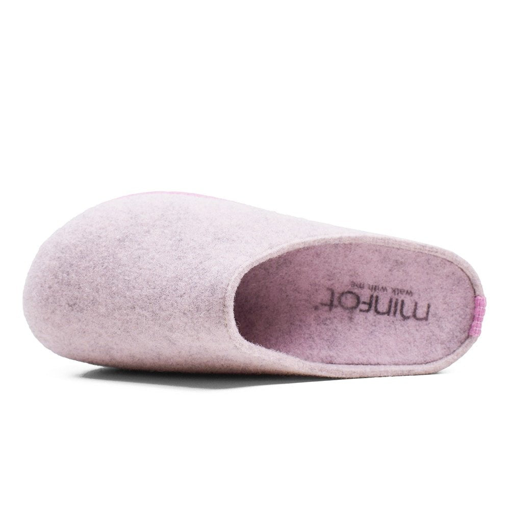 Minfot Hjemmesko Uld Slip-on Viken Uld Rosa