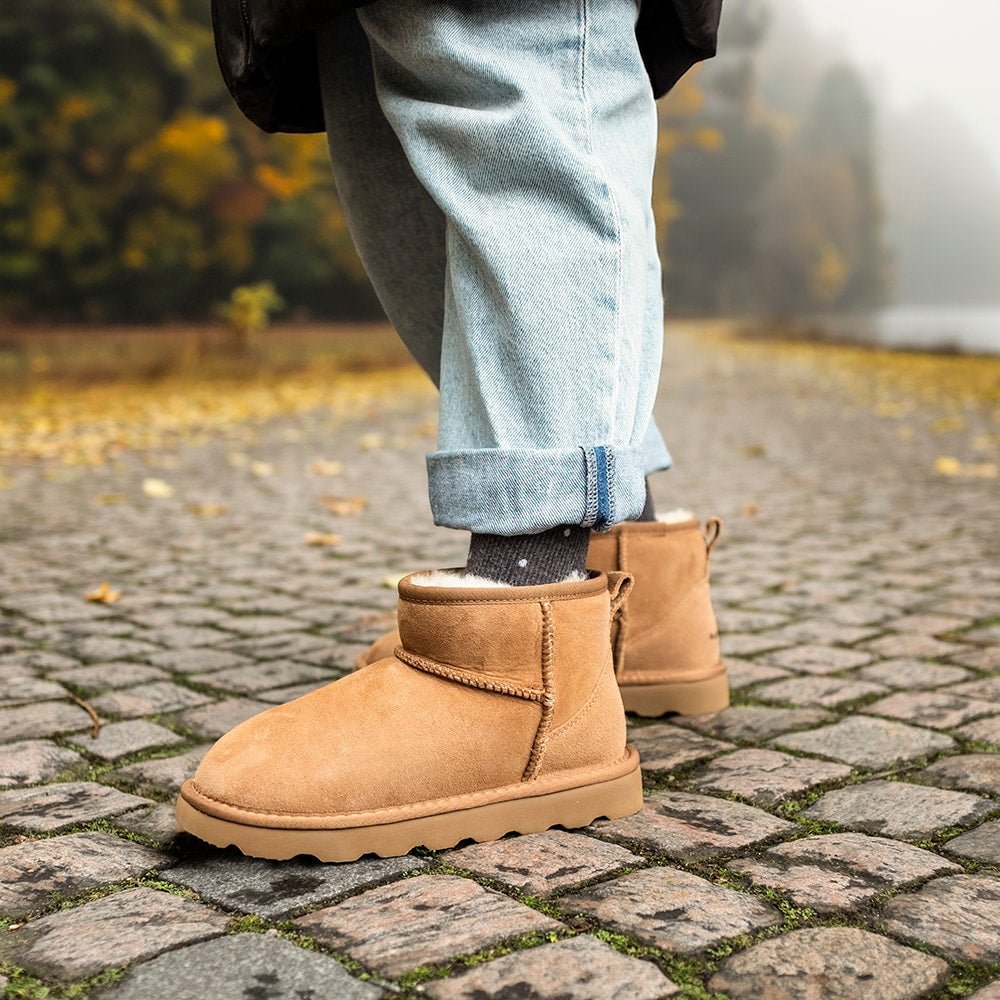 Rugged Gear Fåreskindstøvler Chestnut 