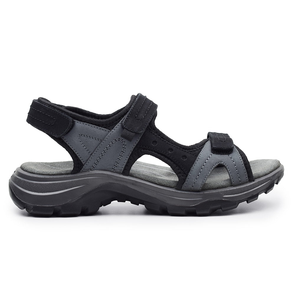 Produktbild 3 - Minfot Sandaler Sandhamn Dam Nubuck Black Grey