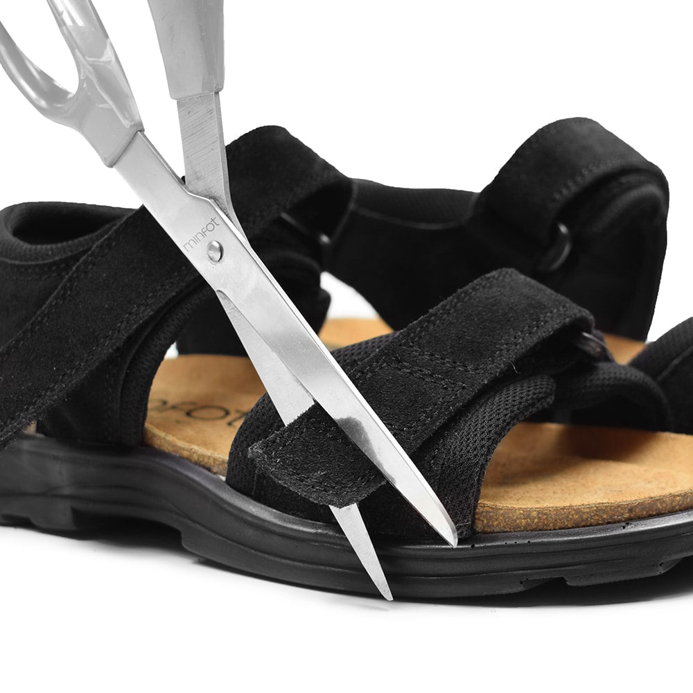 Minfot Flex Sandaler Unisex Ruskind Sort 