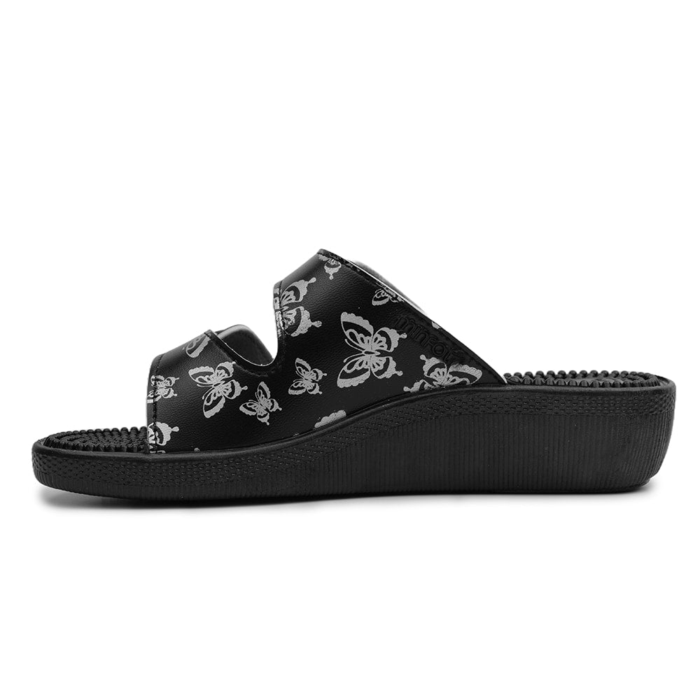 Minfot Massage Sandaler Fjäril Sort