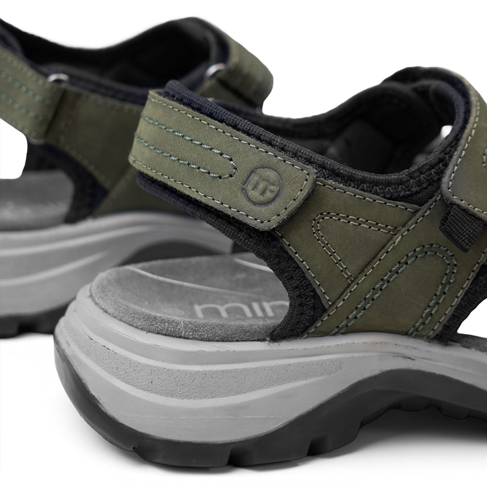 Minfot Sandaler Sandhamn Dame Nubuck Olivengrøn