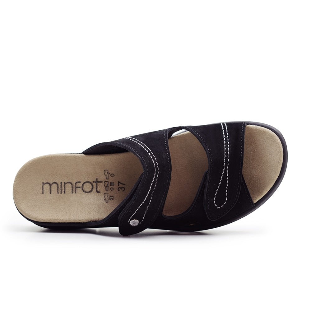 Minfot Sandal Komfort Maira Nubuck Sort