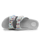 Minfot Massage Sandaler Blomster Hvid