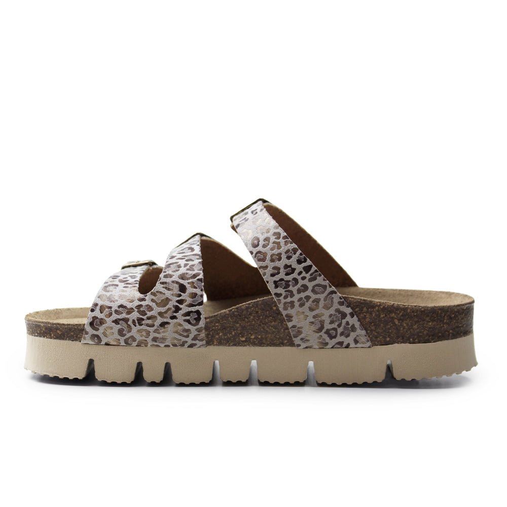 Minfot Upstep Lux Sandaler Dame Leopard Beige