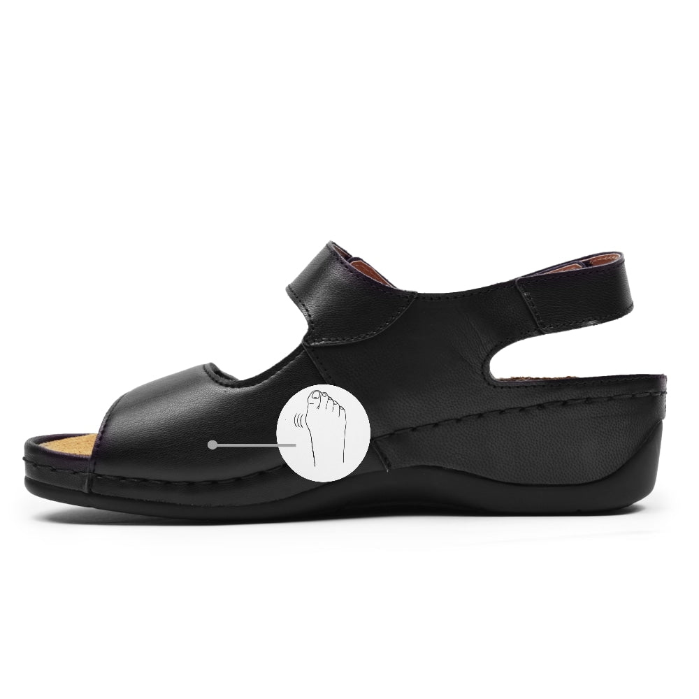 Minfot Sandaler Stretch Iris Hælrem Sort