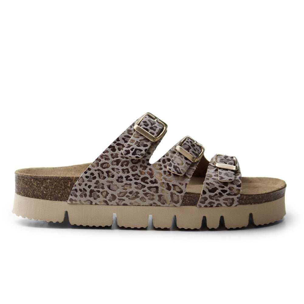 Minfot Upstep Lux Sandaler Dame Leopard Beige