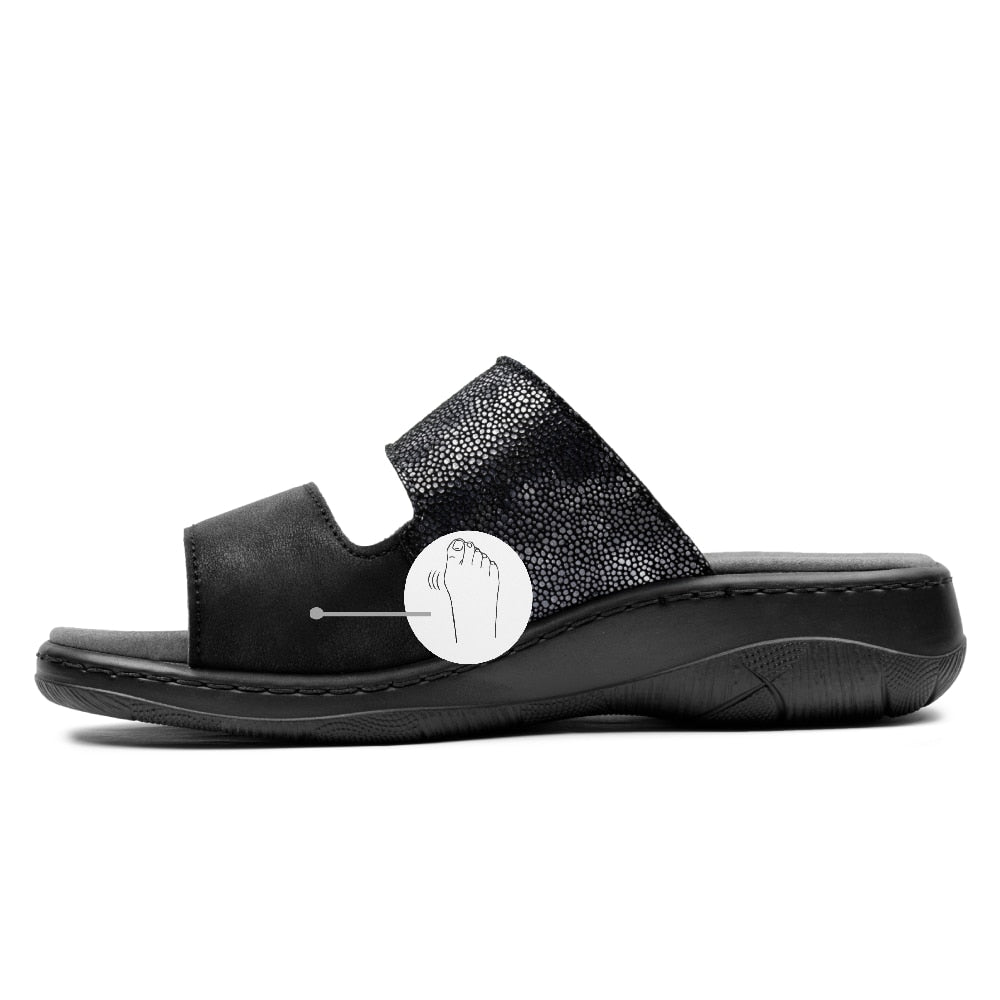 Minfot Sandaler Stretch Granit Sort