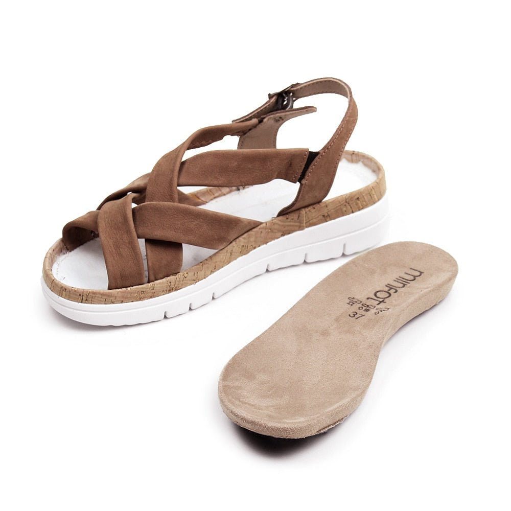 Minfot Remsandaler Sami Nubuck Tan