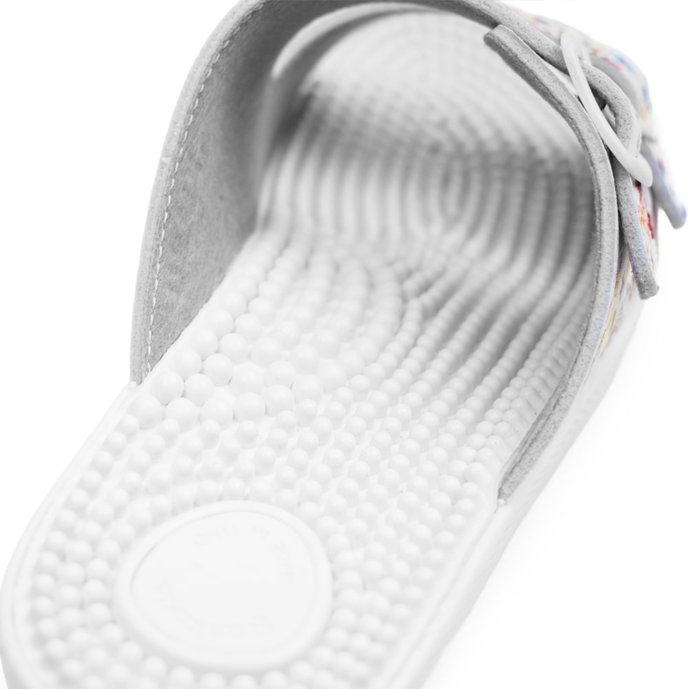 Minfot Massage Sandaler Blomster Hvid