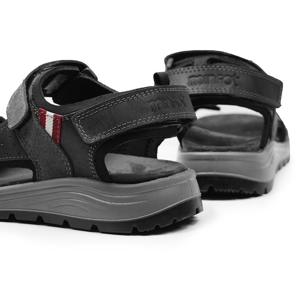 Minfot Sandaler Burensvik Herre Nubuck Sort