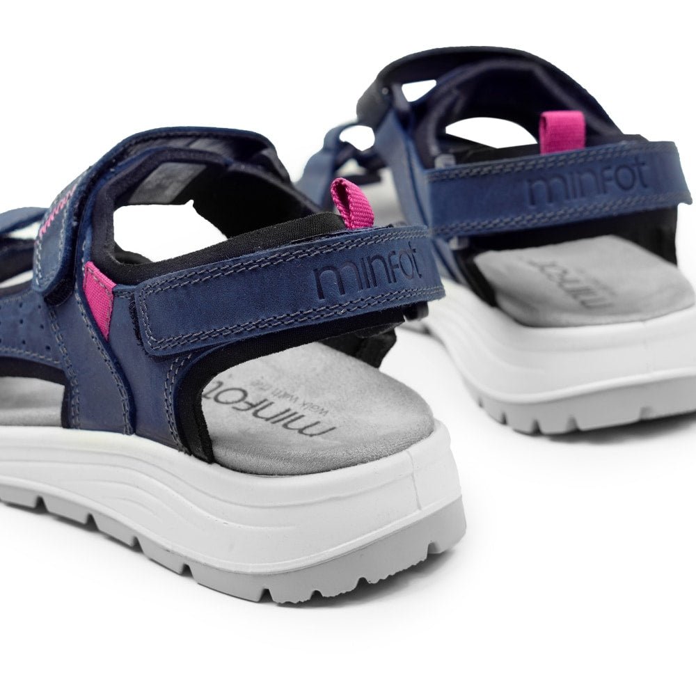 Produktbild 10 - Minfot Sandaler Kattvik Dam Nubuck Navy Fuxia