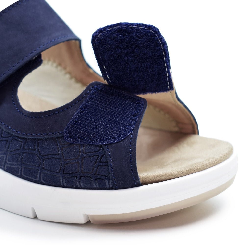 Minfot Sandal Komfort Bea Stretch Nubuck Navy