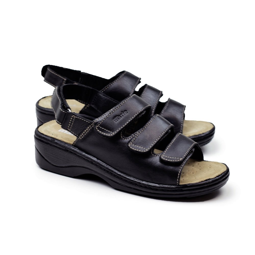 Tellus Sköna Marie Damesandaler Lola Sort