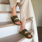 Minfot Luma Sandaler Velcro Ruskind Grøn