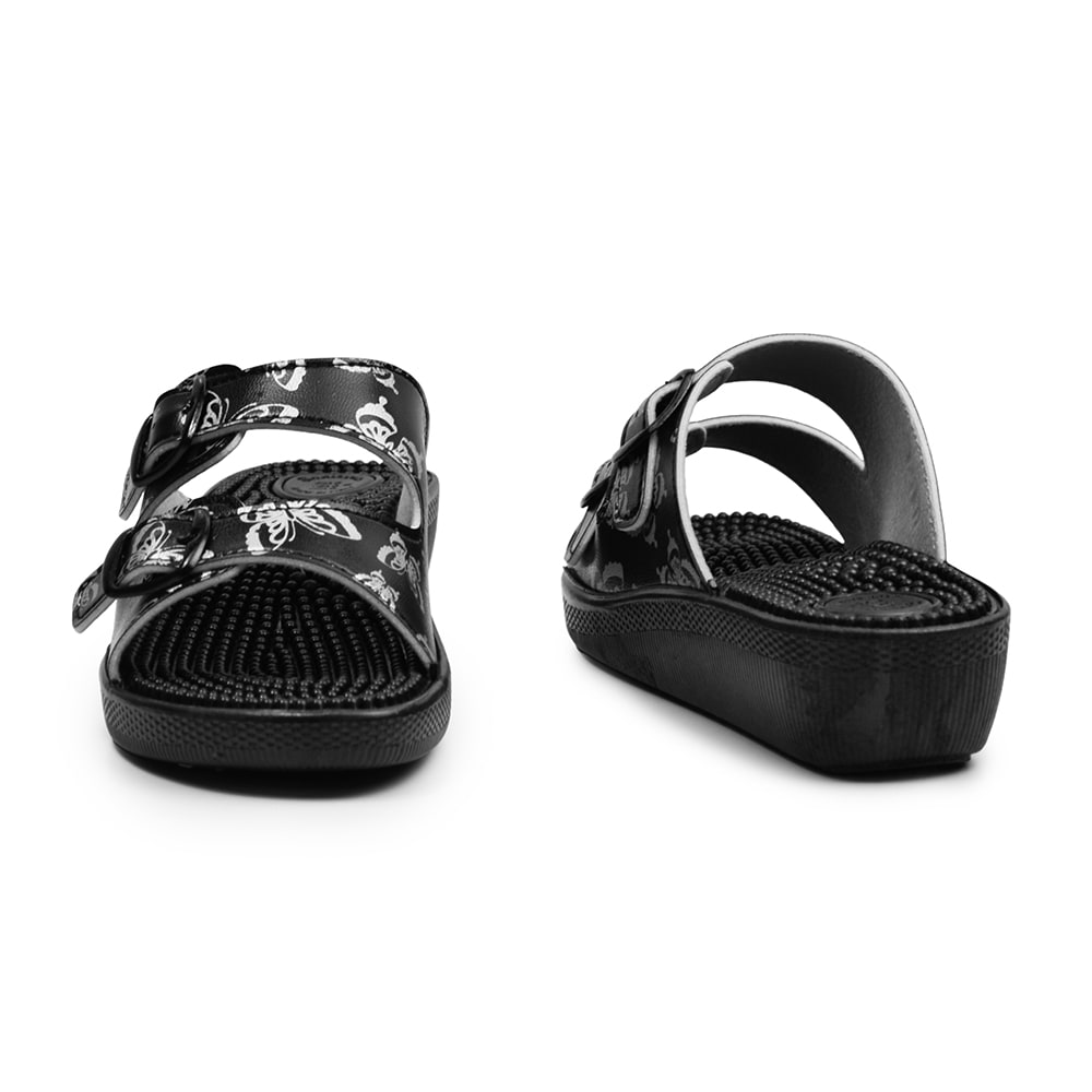Minfot Massage Sandaler Fjäril Sort