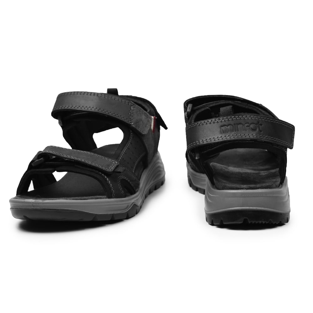 Minfot Sandaler Burensvik Herre Nubuck Sort