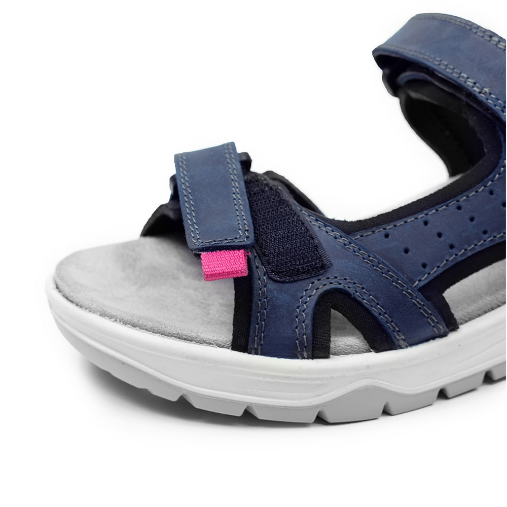 Produktbild 11 - Minfot Sandaler Kattvik Dam Nubuck Navy Fuxia