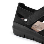 Minfot Sandal Komfort Mia med hælkap Nubuck Sort