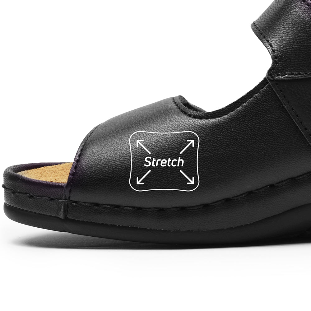 Produktbild 3 - Minfot Sandaler Stretch Iris Hælrem Sort