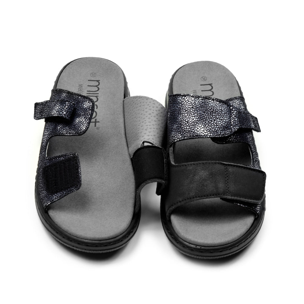 Minfot Sandaler Stretch Granit Sort