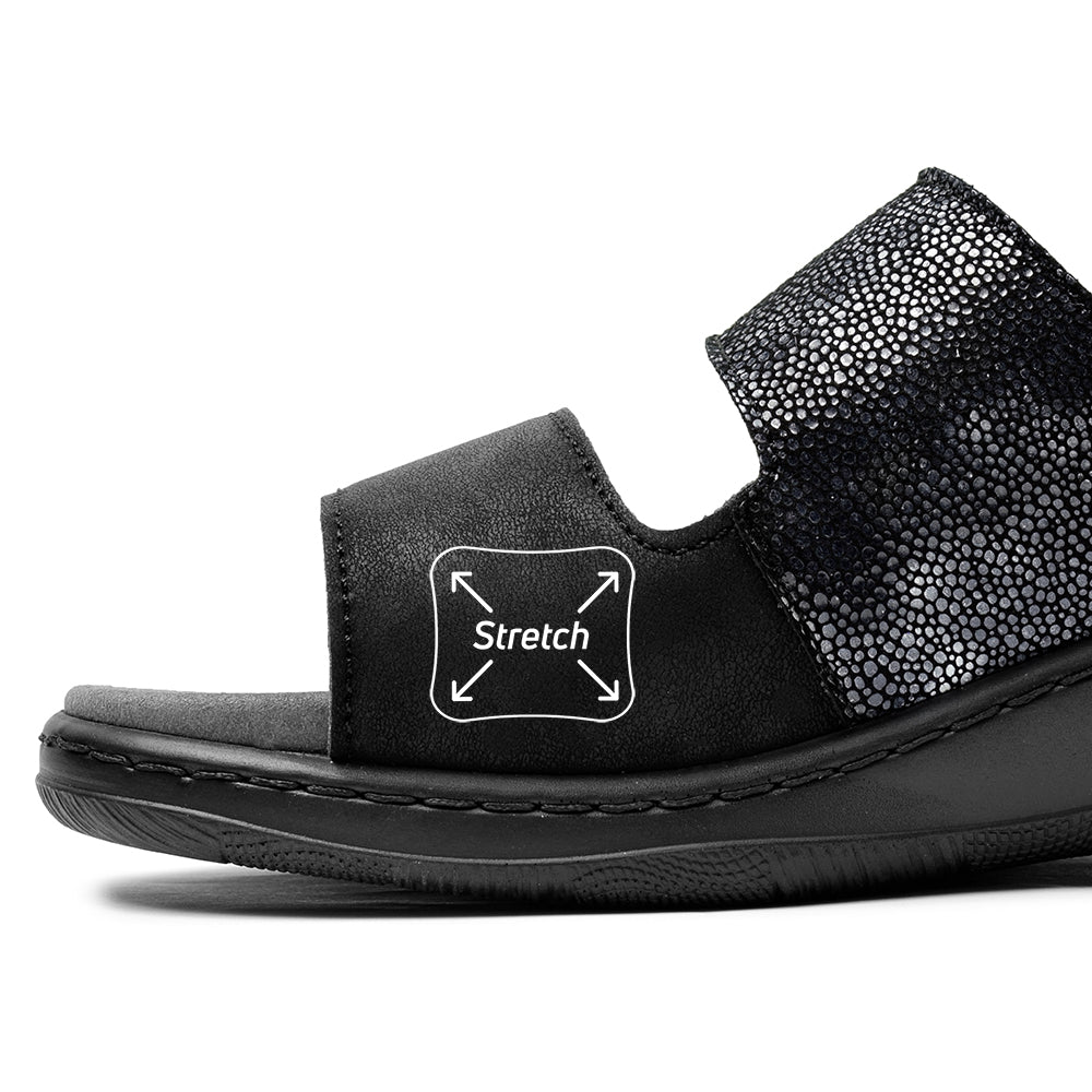 Minfot Sandaler Stretch Granit Sort