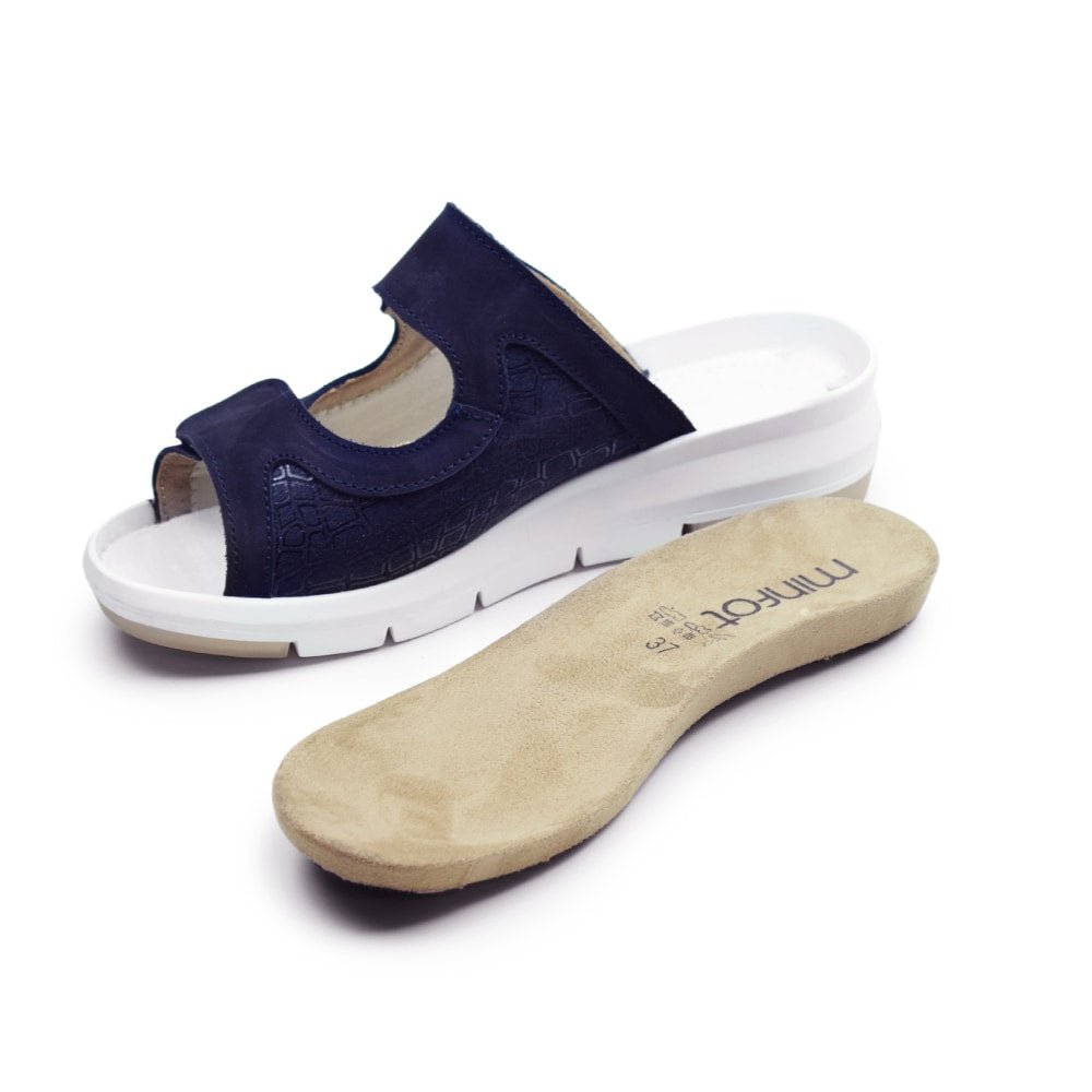 Produktbild 7 - Minfot Sandal Komfort Bea Stretch Nubuck Navy