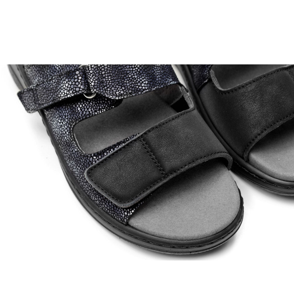 Minfot Sandaler Stretch Granit Sort
