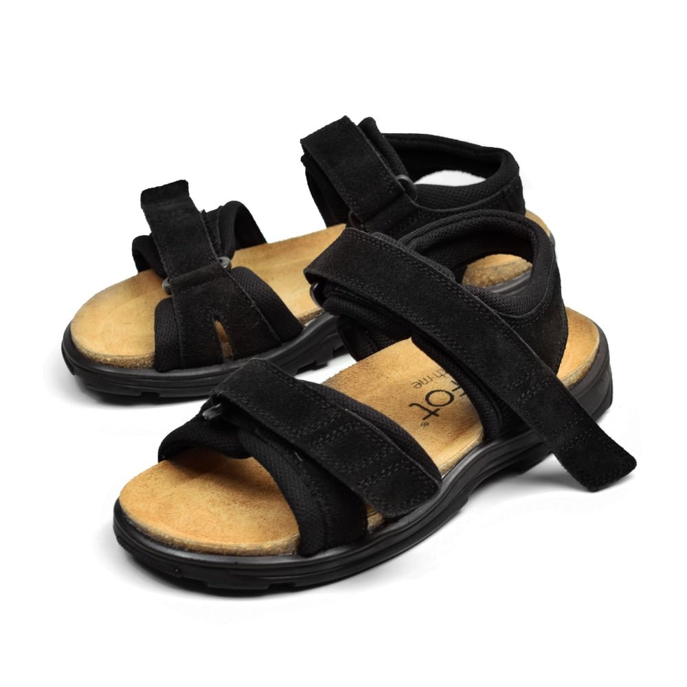Minfot Flex Sandaler Unisex Ruskind Sort 
