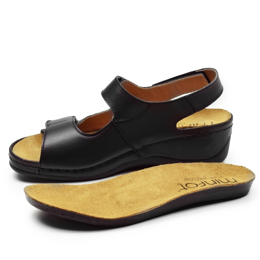 Minfot Sandaler Stretch Iris Hælrem Sort