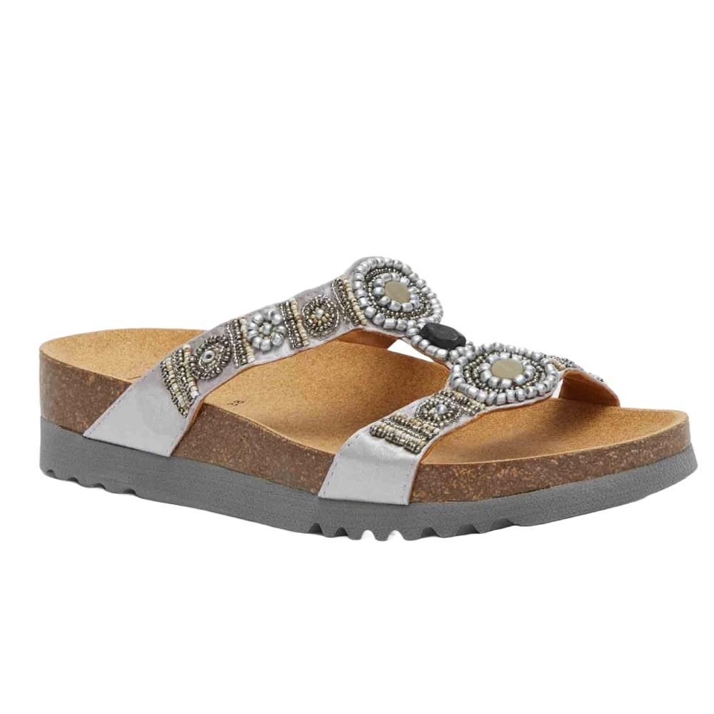 Scholl Sandaler Dame Bioprint Bogota Sølv
