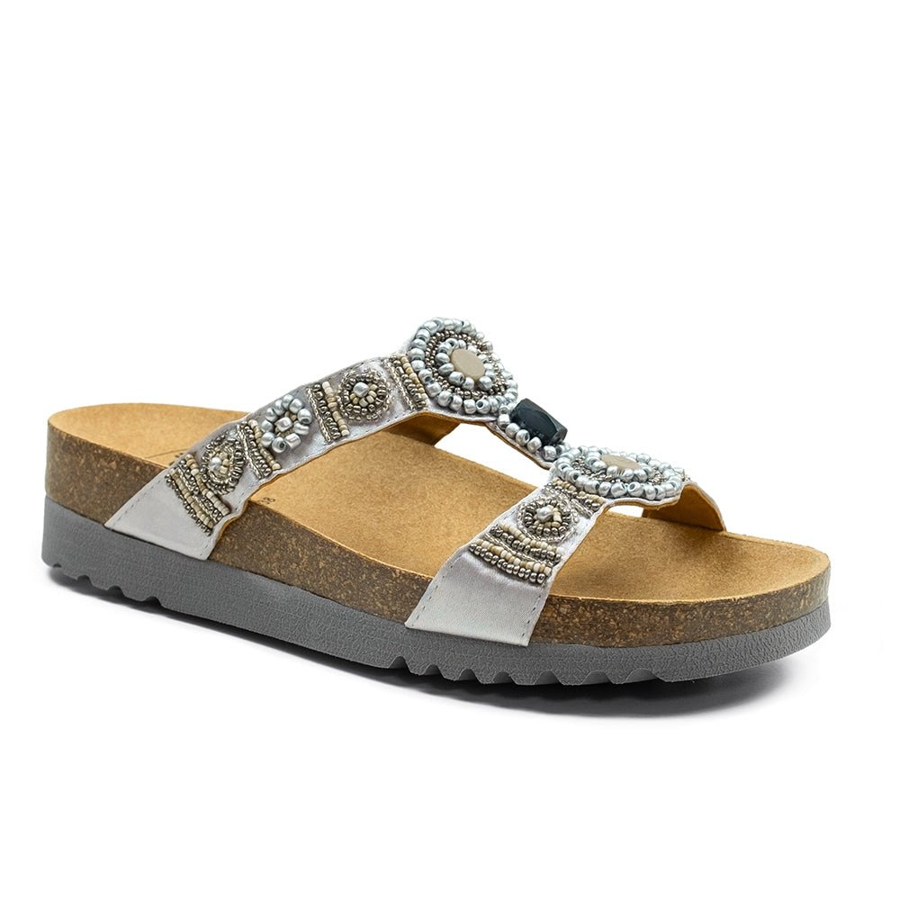 Scholl Sandaler Dame Bioprint Bogota Sølv