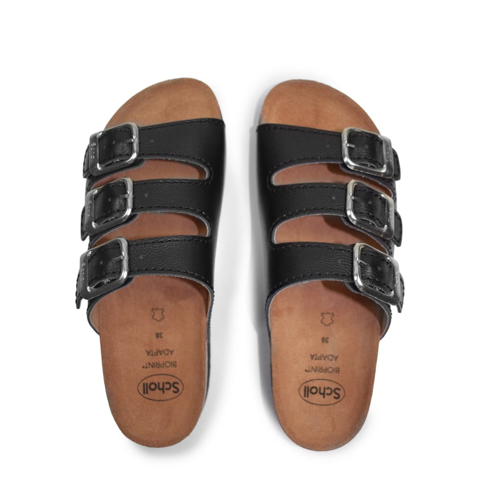 Scholl Sandal Dame Rio Nero Sort