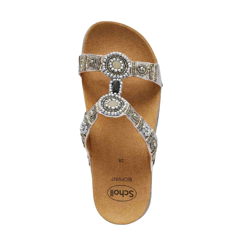 Scholl Sandaler Dame Bioprint Bogota Sølv