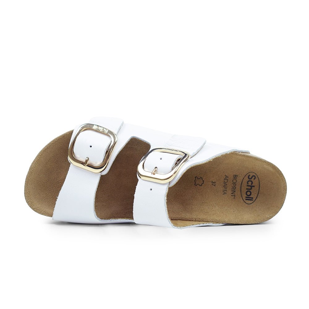 Scholl Sandaler Adapta Ilary Dame Leather Hvid