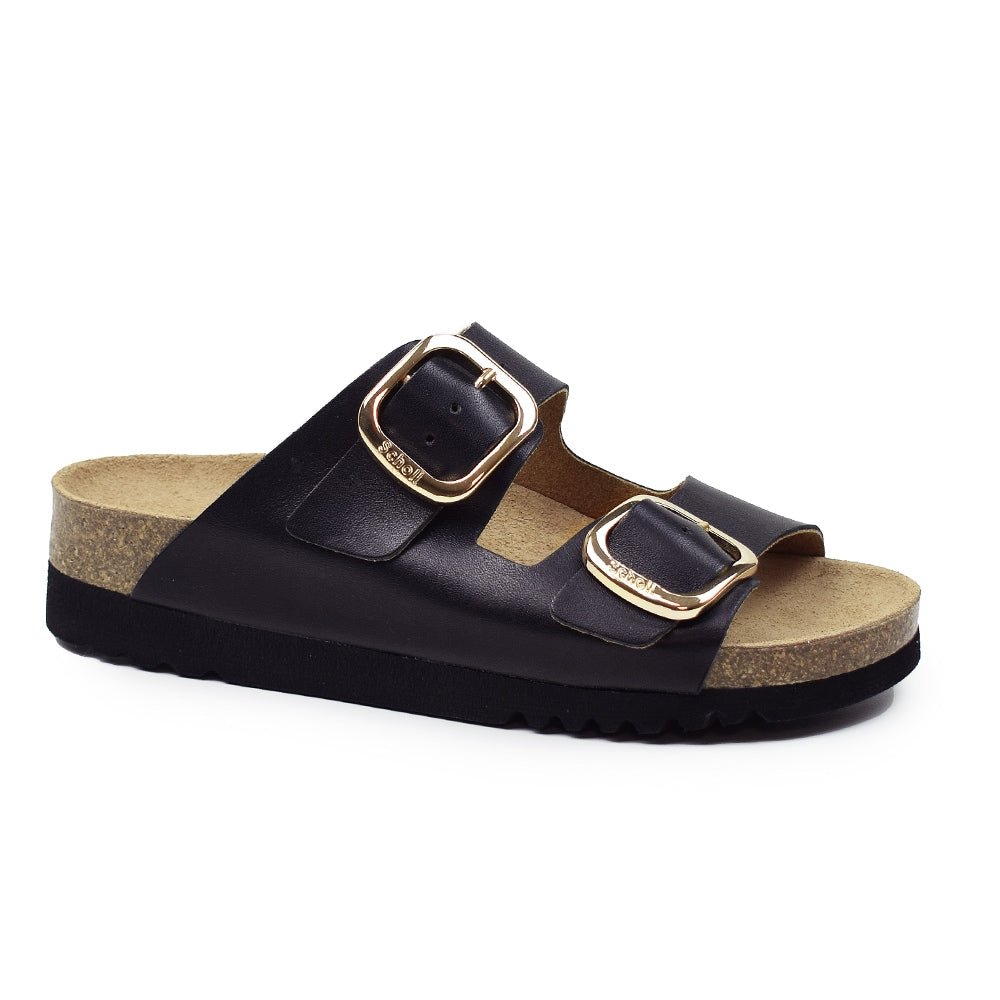 Scholl Sandaler Dam Adapta Ilary Oiled Leather Svart