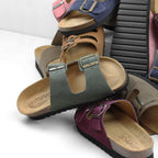 Minfot Moa Sandaler Dame Bio Ruskind Grøn