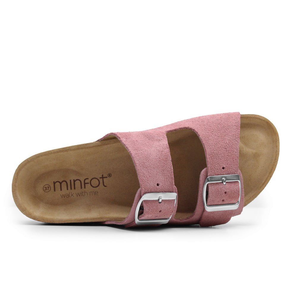 Minfot Moa Sandaler Dame Bio Ruskind Antik Rosa