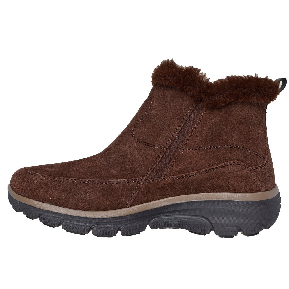 Skechers Womens Boots Relaxed Fit Cool Zip Chocolate