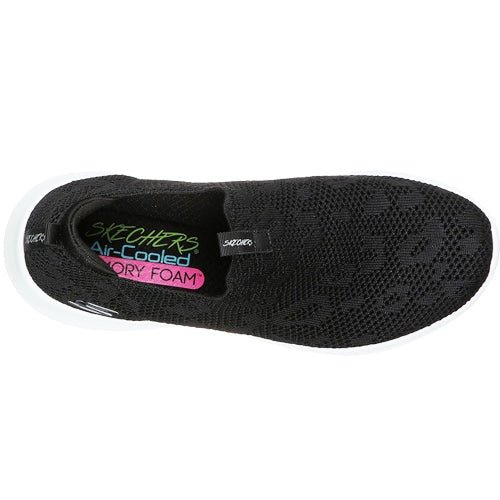 Skechers Womens Ultra Flex Fast Talker Black White