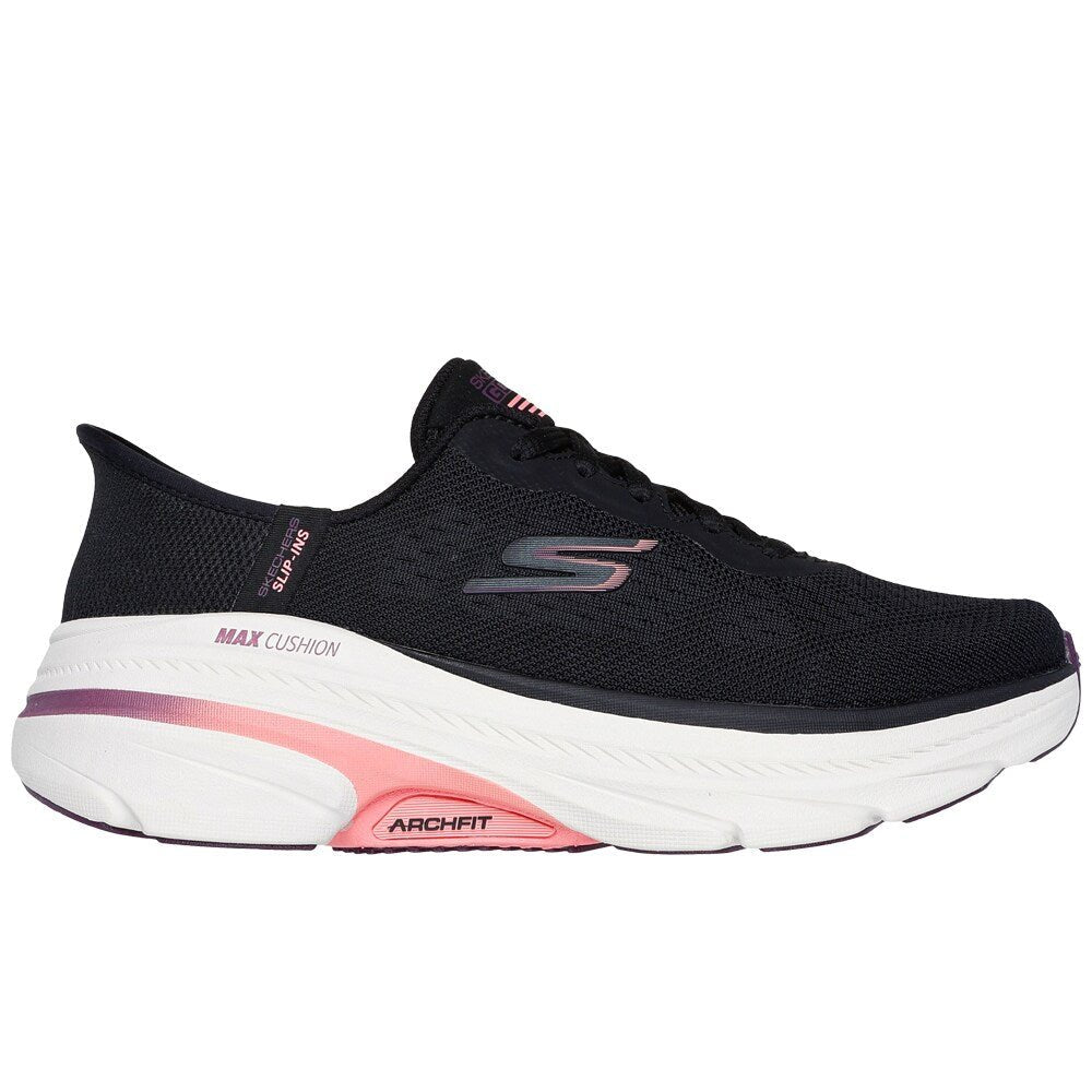 Skechers Womens Max Cushioning Arch Fit Slip-Ins Black Pink
