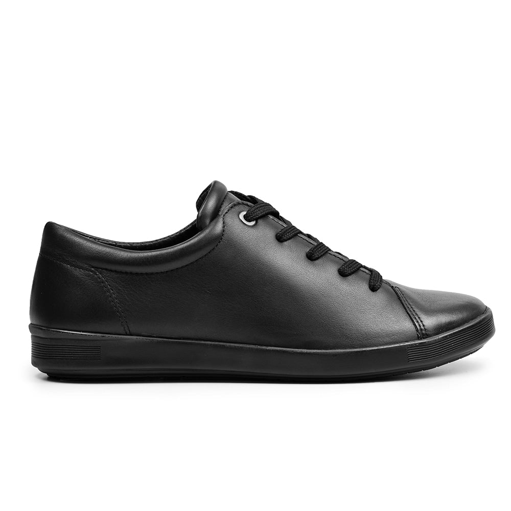 Minfot Aveny Sneaker Dame Læder Sort