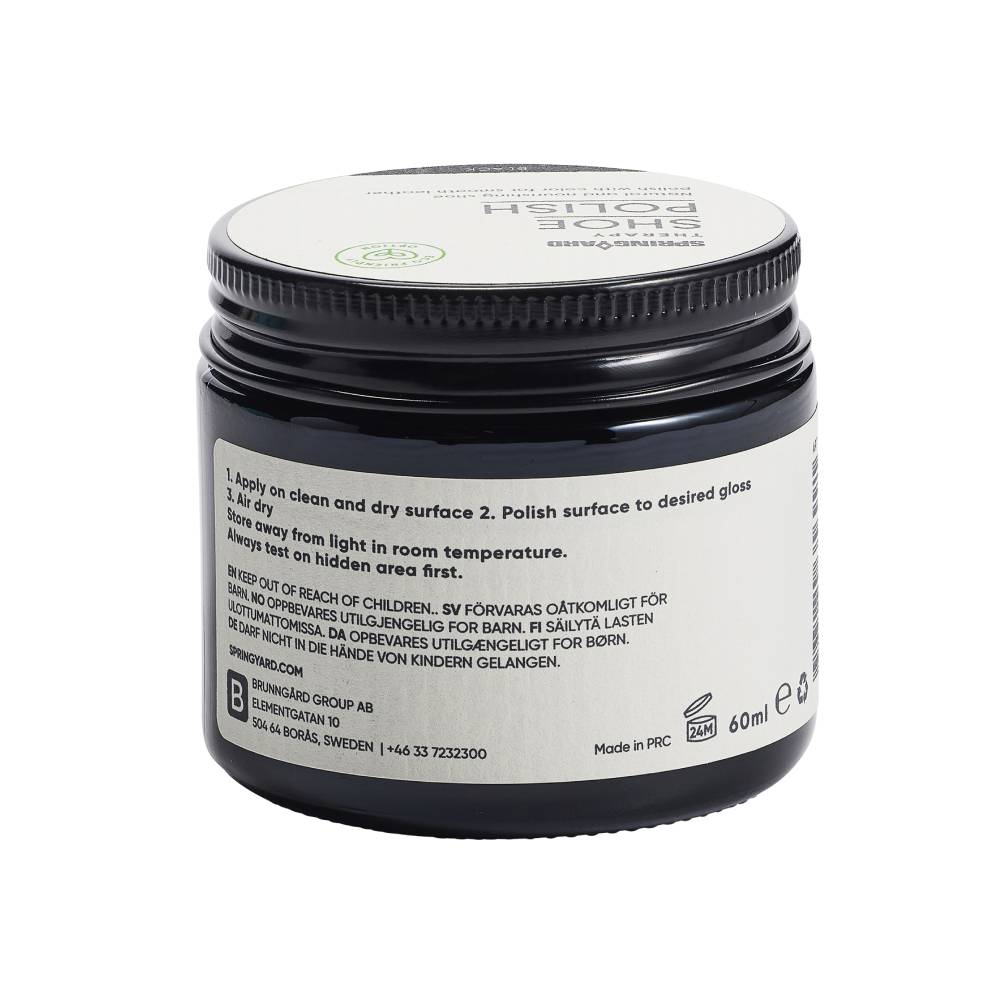 Springyard Shoe Polish Skocreme Læder Sort