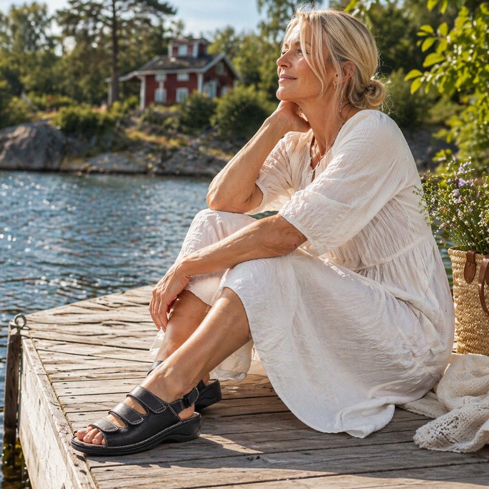 Tellus Sköna Marie Damesandaler Lola Sort