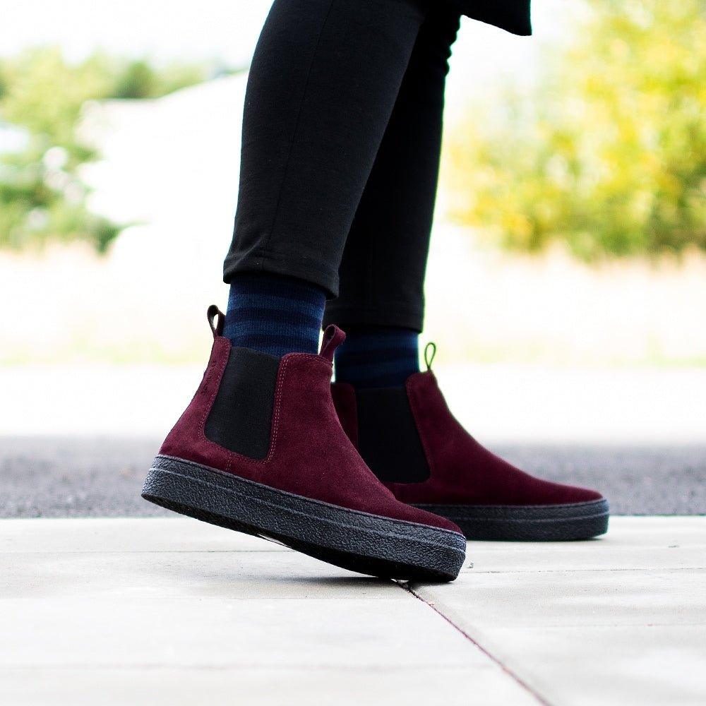 Minfot Chelsea Boots Visby Ruskind Bordeaux