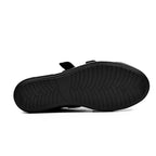 Minfot Aveny Skinn Sneaker Dame Velcroband Sort